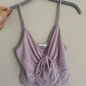 Urban Outfitters Crop Top Size M Spaghetti Strap Keyhole Purple Lilac